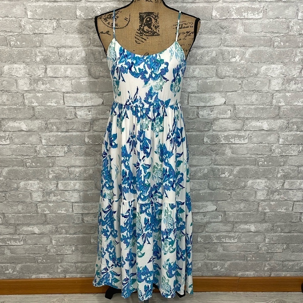 Charles Henry Floral MIDI Dress
